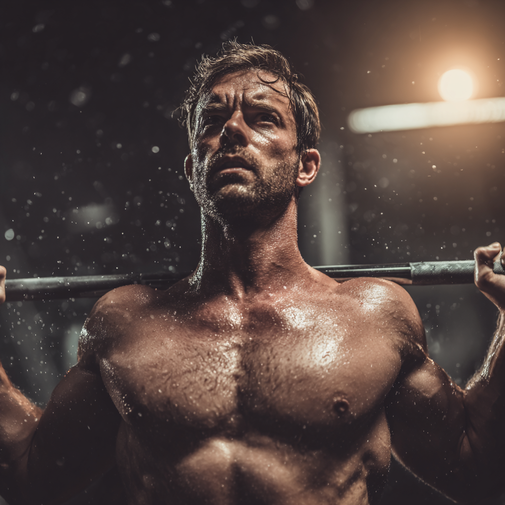 Чоловік тренується в залі